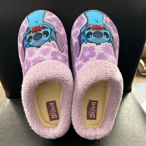 Disney Adult Slippers with Stitch in Purple and Blue